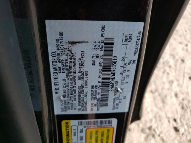 2013 Ford Fusion Se VIN: 3FA6P0H76DR335010 Lot: 59577574