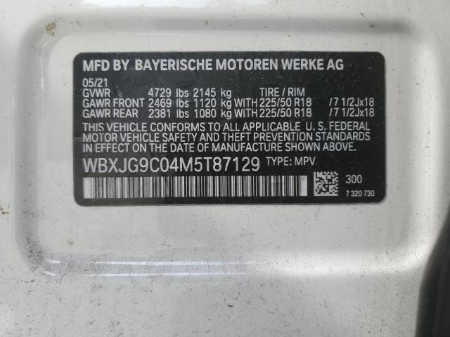 2021 BMW X1 xDrive28I VIN: WBXJG9C04M5T87129 Lot: 59360324