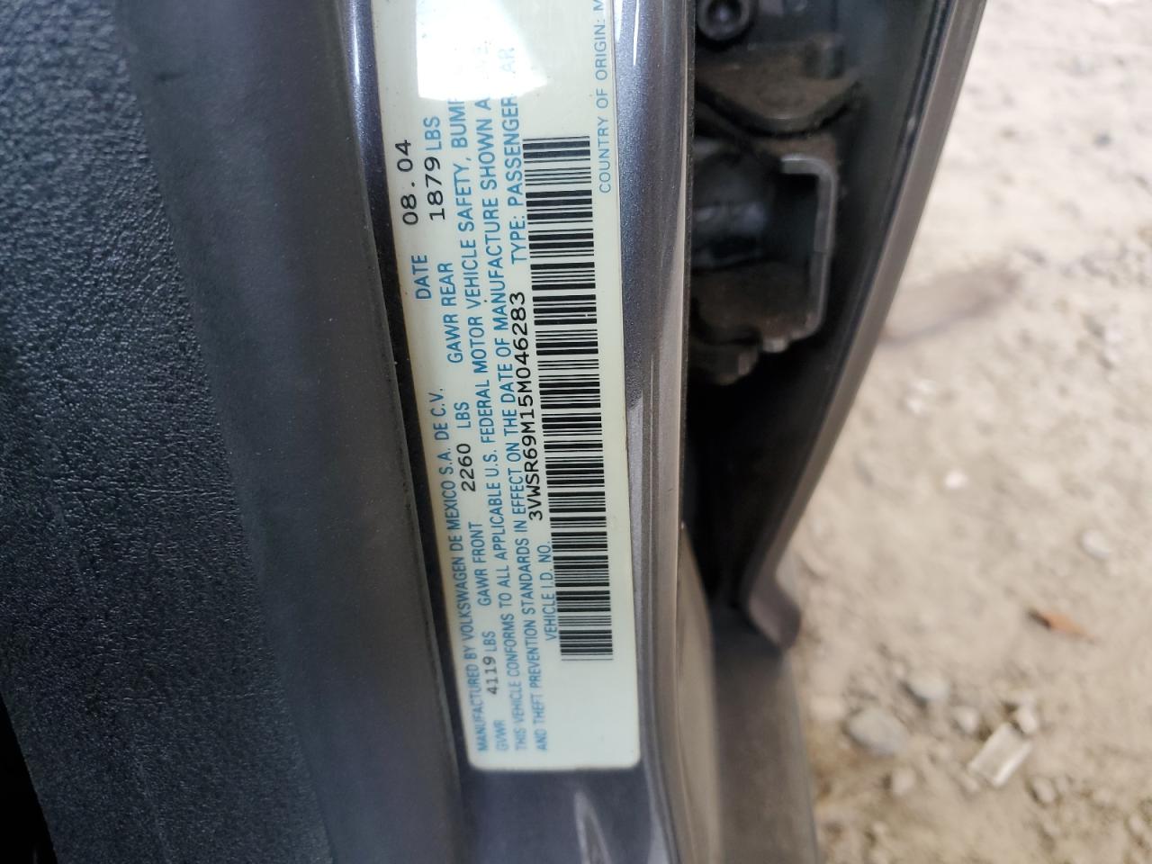 3VWSR69M15M046283 2005 Volkswagen Jetta Gls Tdi