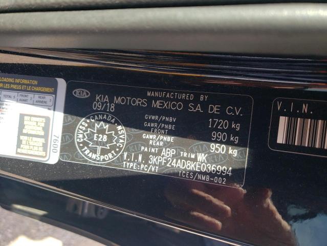 2019 Kia Forte Fe VIN: 3KPF24AD8KE036994 Lot: 58701454