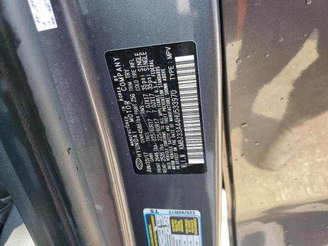 2017 Hyundai Tucson Limited VIN: KM8J33A44HU533970 Lot: 56830874