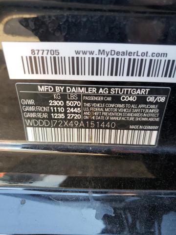 WDDDJ72X49A151440 2009 Mercedes-Benz Cls 550