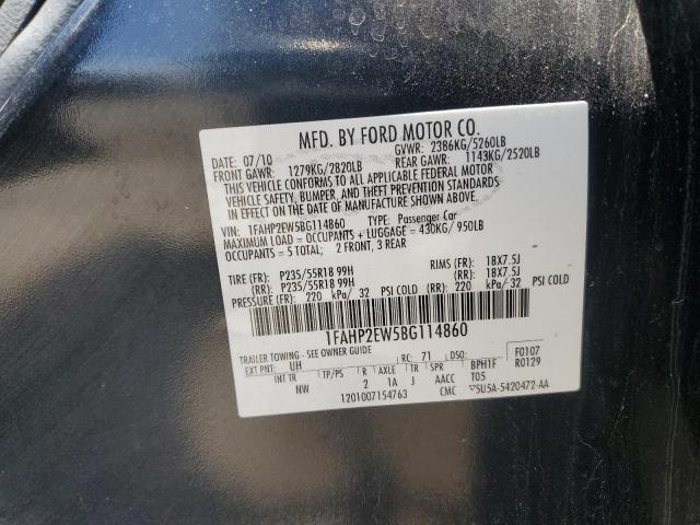 2011 Ford Taurus Sel VIN: 1FAHP2EW5BG114860 Lot: 58785774