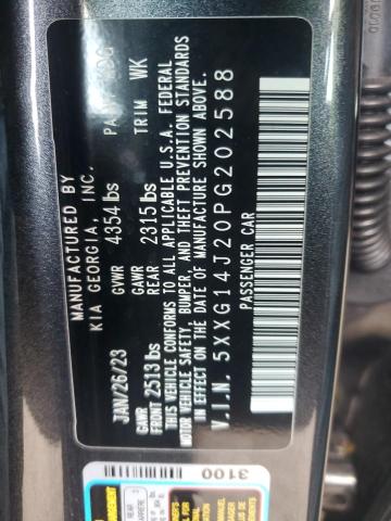 2023 Kia K5 Lxs VIN: 5XXG14J20PG202588 Lot: 59165994