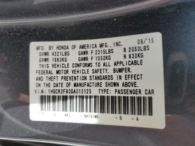 2016 HONDA ACCORD EXL - 1HGCR2F80GA010125