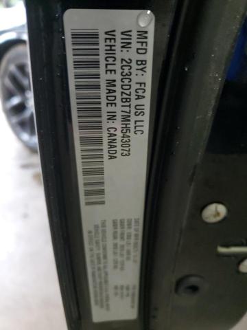 2021 Dodge Challenger R/T VIN: 2C3CDZBT7MH543073 Lot: 57566244