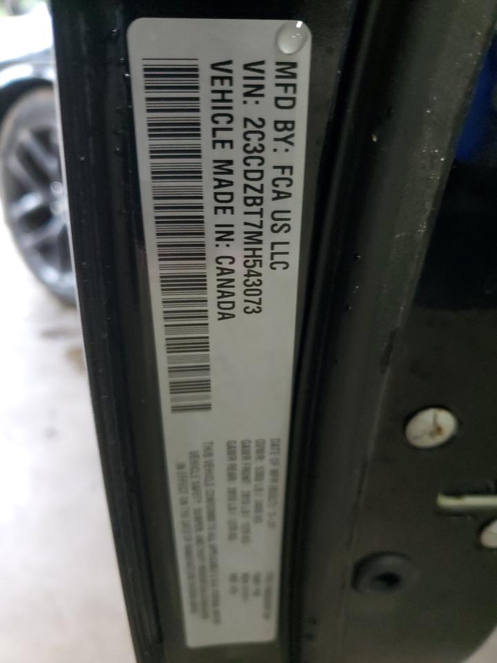 2C3CDZBT7MH543073 2021 Dodge Challenger R/T