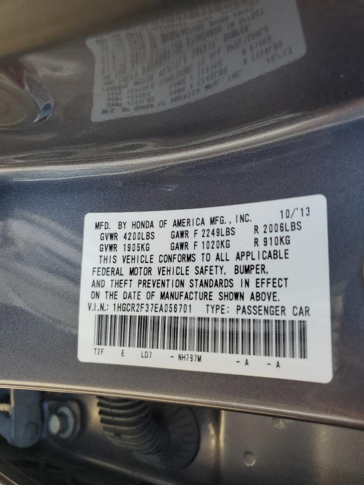 2014 Honda Accord Lx vin: 1HGCR2F37EA056701