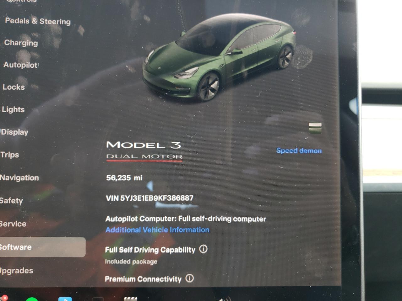 5YJ3E1EB9KF386887 2019 Tesla Model 3