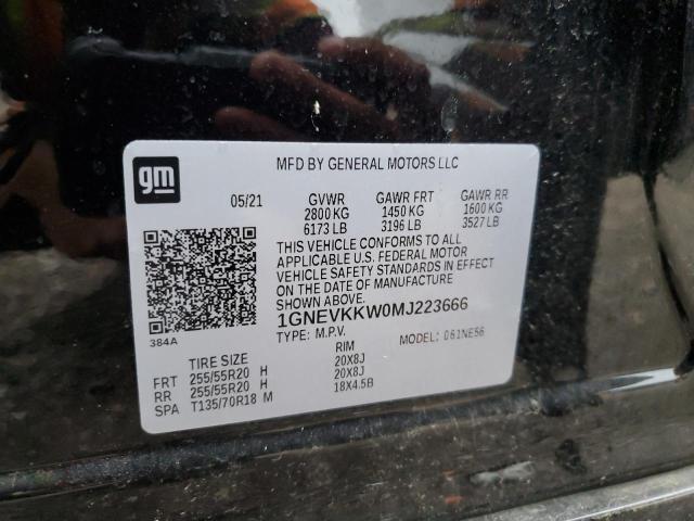 2021 Chevrolet Traverse Premier VIN: 1GNEVKKW0MJ223666 Lot: 57954354