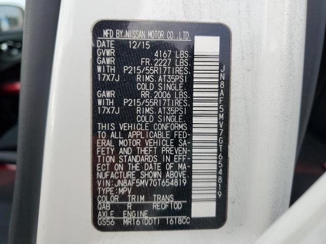 2016 NISSAN JUKE S - JN8AF5MV7GT654819
