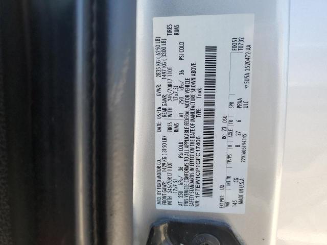 2016 Ford F150 Supercrew VIN: 1FTEW1CP1GFC17406 Lot: 60294824