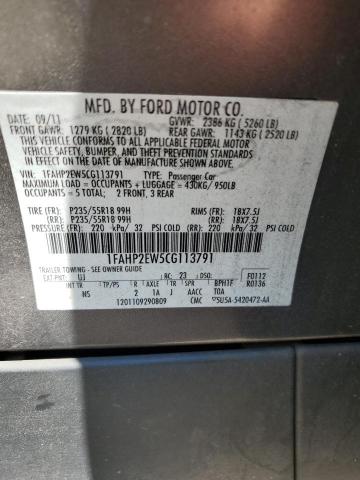 2012 Ford Taurus Sel VIN: 1FAHP2EW5CG113791 Lot: 57772474