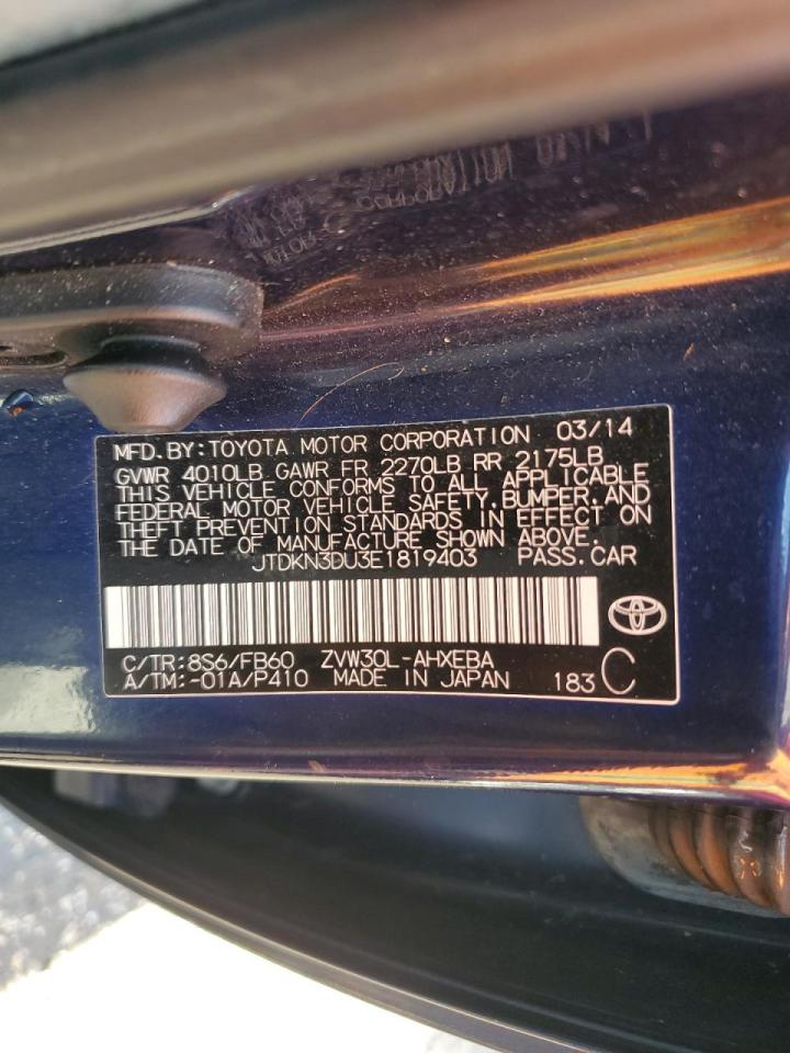 JTDKN3DU3E1819403 2014 Toyota Prius