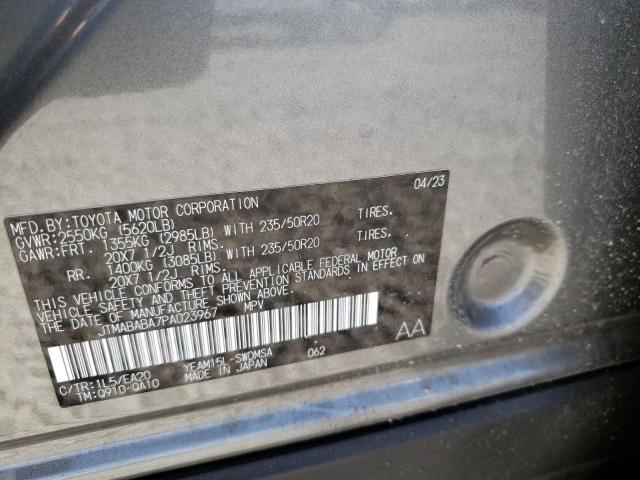 2023 SUBARU SOLTERRA P JTMABABA7PA023967