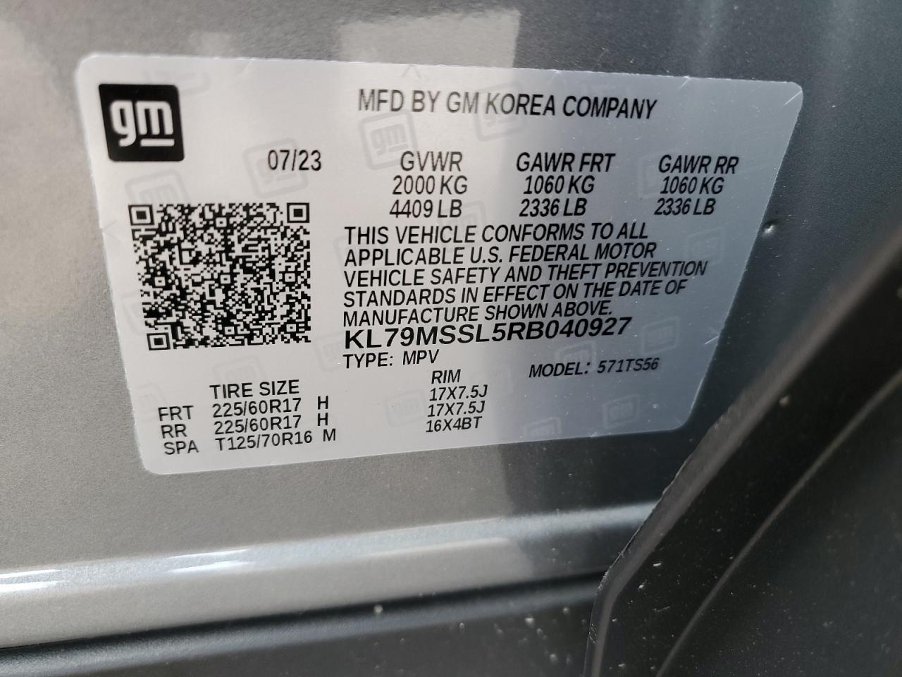 KL79MSSL5RB040927 2024 Chevrolet Trailblazer Activ