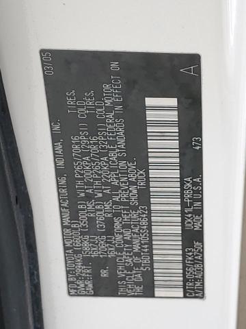 2005 Toyota Tundra Double Cab Sr5 VIN: 5TBDT44105S486423 Lot: 58020304