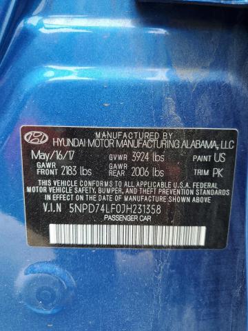 2018 HYUNDAI ELANTRA SE - 5NPD74LF0JH231358