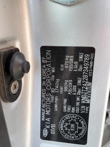 2011 Kia Soul + VIN: KNDJT2A22B7349789 Lot: 59161904