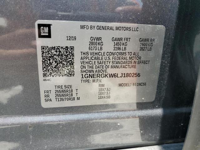 2020 Chevrolet Traverse Lt VIN: 1GNERGKW6LJ180256 Lot: 58209354