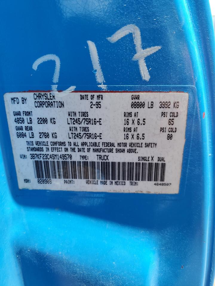 3B7KF23C4SM149570 1995 Dodge Ram 2500