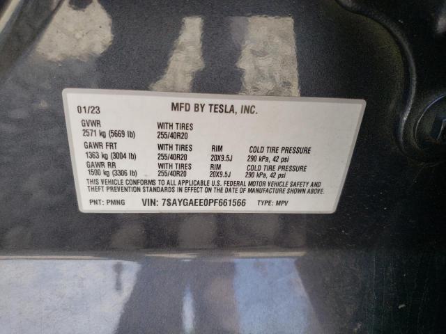 2023 Tesla Model Y VIN: 7SAYGAEE0PF661566 Lot: 58083234