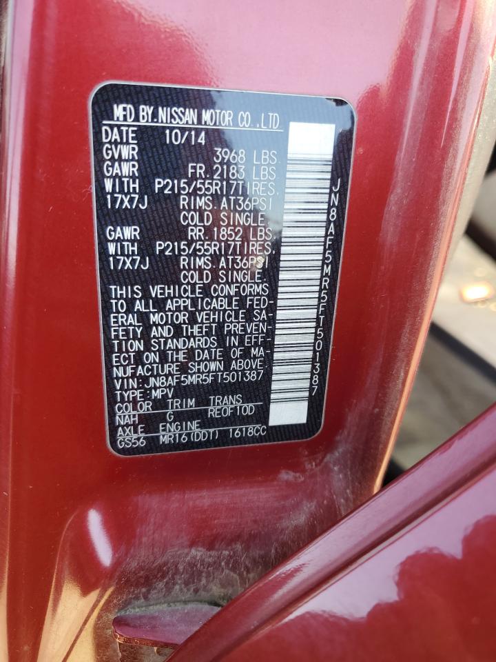 JN8AF5MR5FT501387 2015 Nissan Juke S