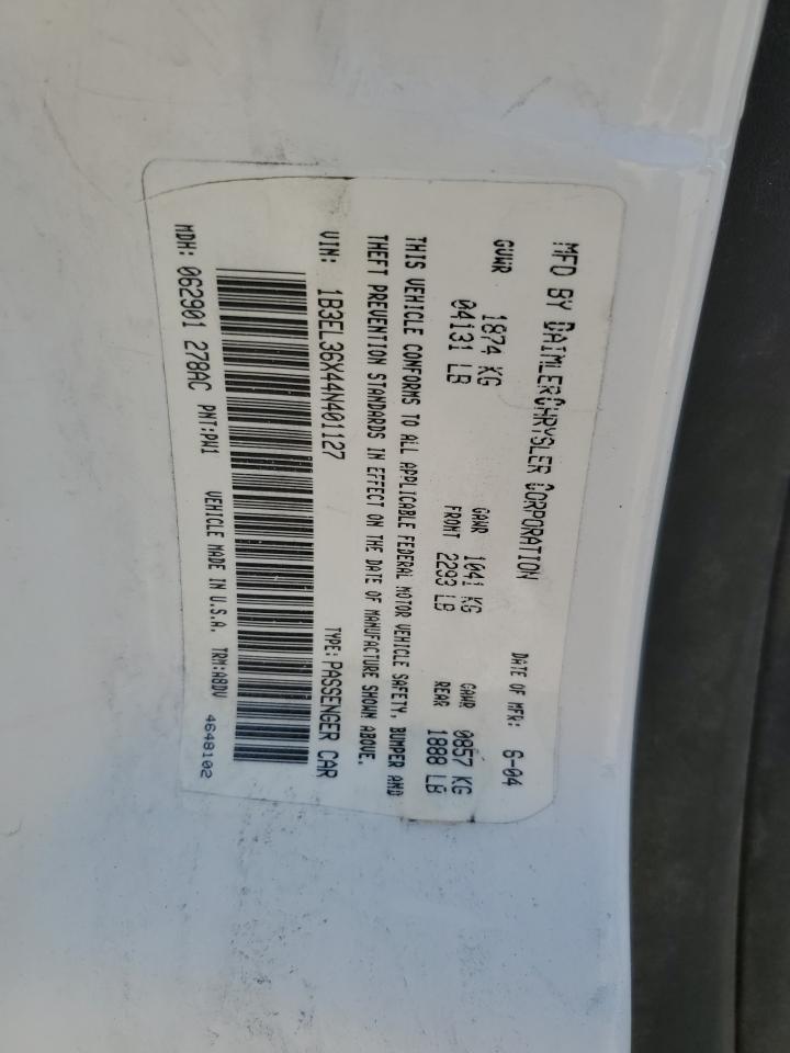 1B3EL36X44N401127 2004 Dodge Stratus Se