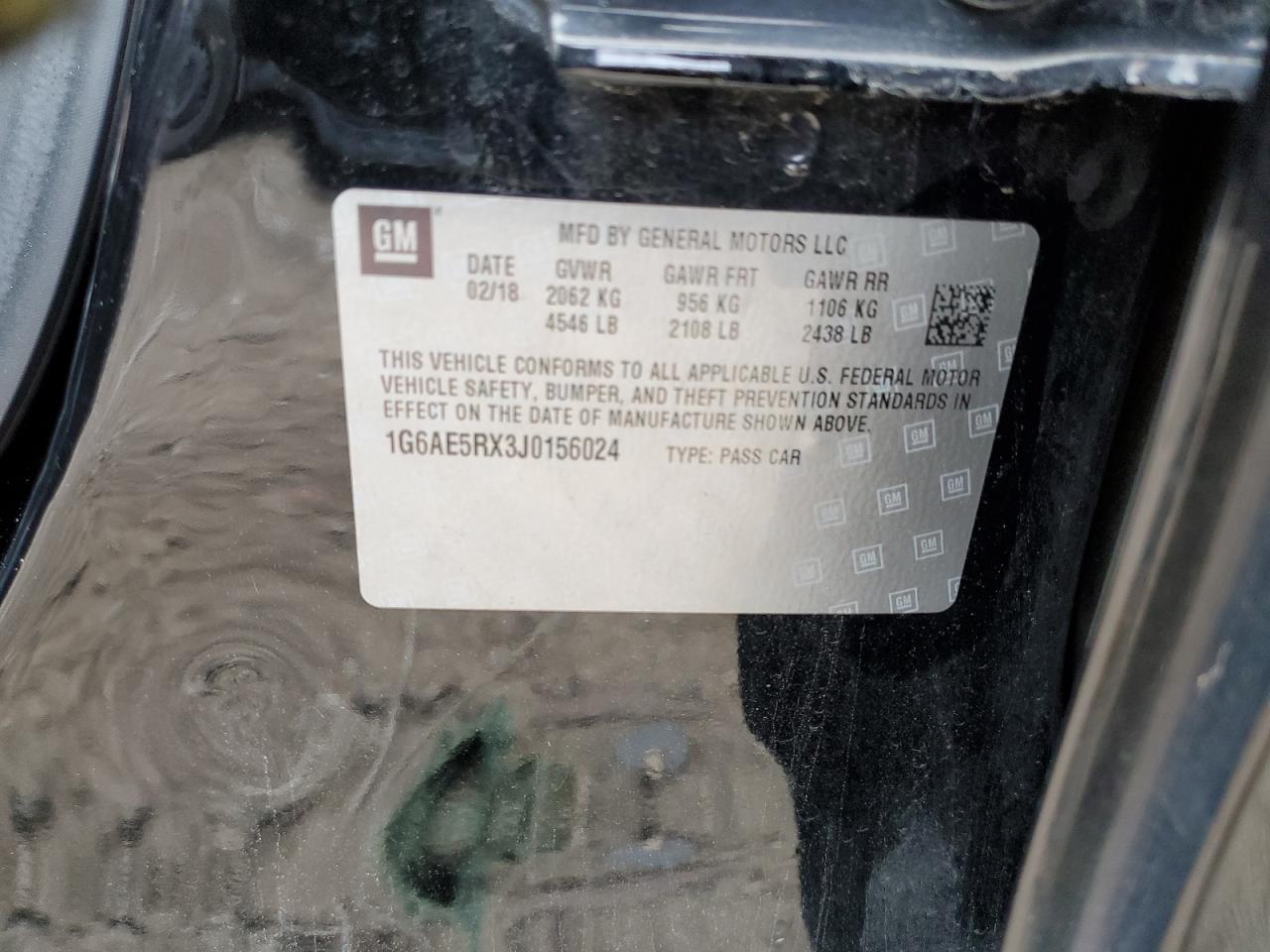 1G6AE5RX3J0156024 2018 Cadillac Ats