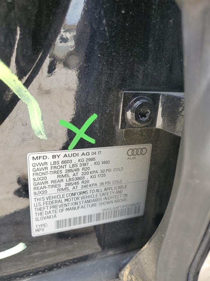 WA1LAAF73HD056257 2017 Audi Q7 Premium Plus