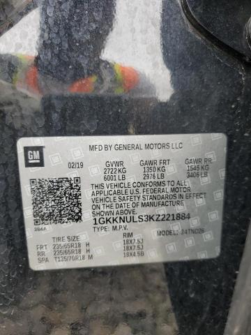 2019 GMC Acadia Slt-1 VIN: 1GKKNULS3KZ221884 Lot: 60025604