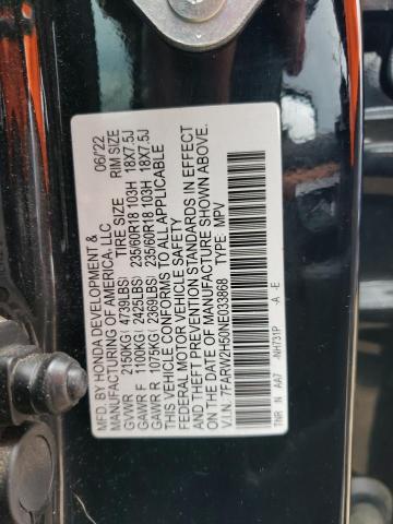 2022 Honda Cr-V Ex VIN: 7FARW2H50NE033868 Lot: 58975154