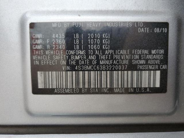 2011 Subaru Legacy 2.5I Premium VIN: 4S3BMCC63B3220037 Lot: 60021104