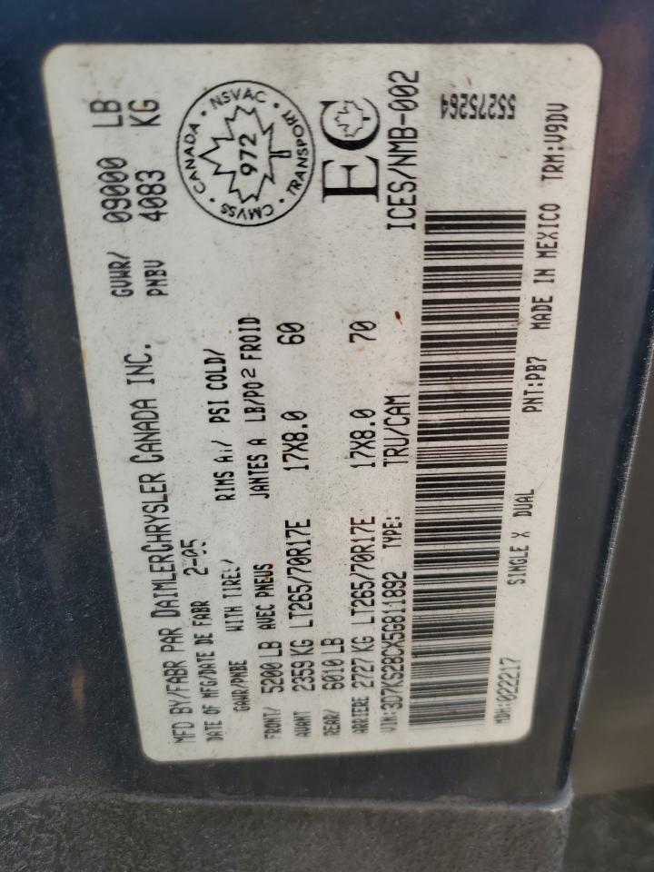 3D7KS28CX5G811892 2005 Dodge Ram 2500 St