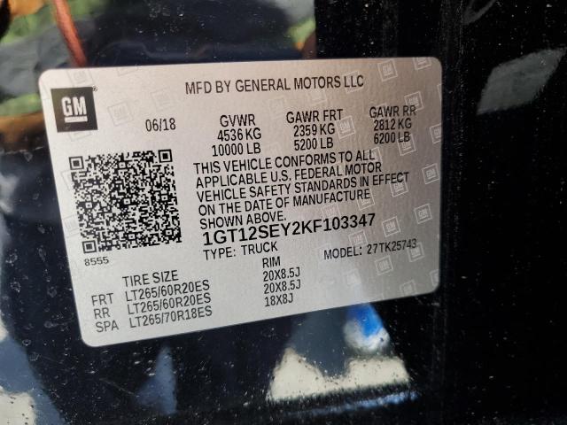 2019 GMC Sierra K2500 Denali VIN: 1GT12SEY2KF103347 Lot: 57488064