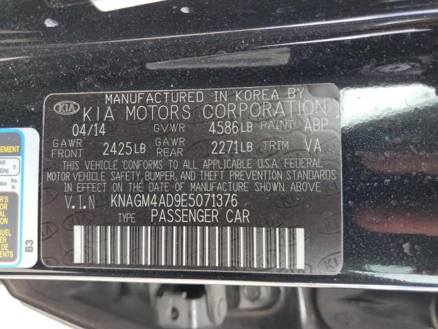 VIN KNAGM4AD9E5071376 2014 KIA Optima, Hybrid no.12