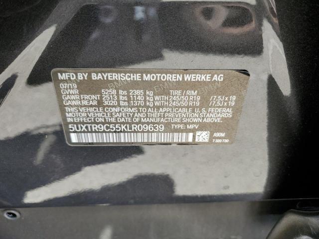 VIN 5UXTR9C55KLR09639 2019 BMW X3, Xdrive30I no.13