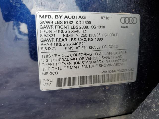 2018 AUDI SQ5 PRESTI WA1C4AFY9J2217762