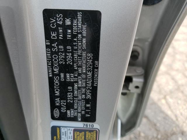 2021 Kia Forte Fe VIN: 3KPF24ADXME329458 Lot: 57678334