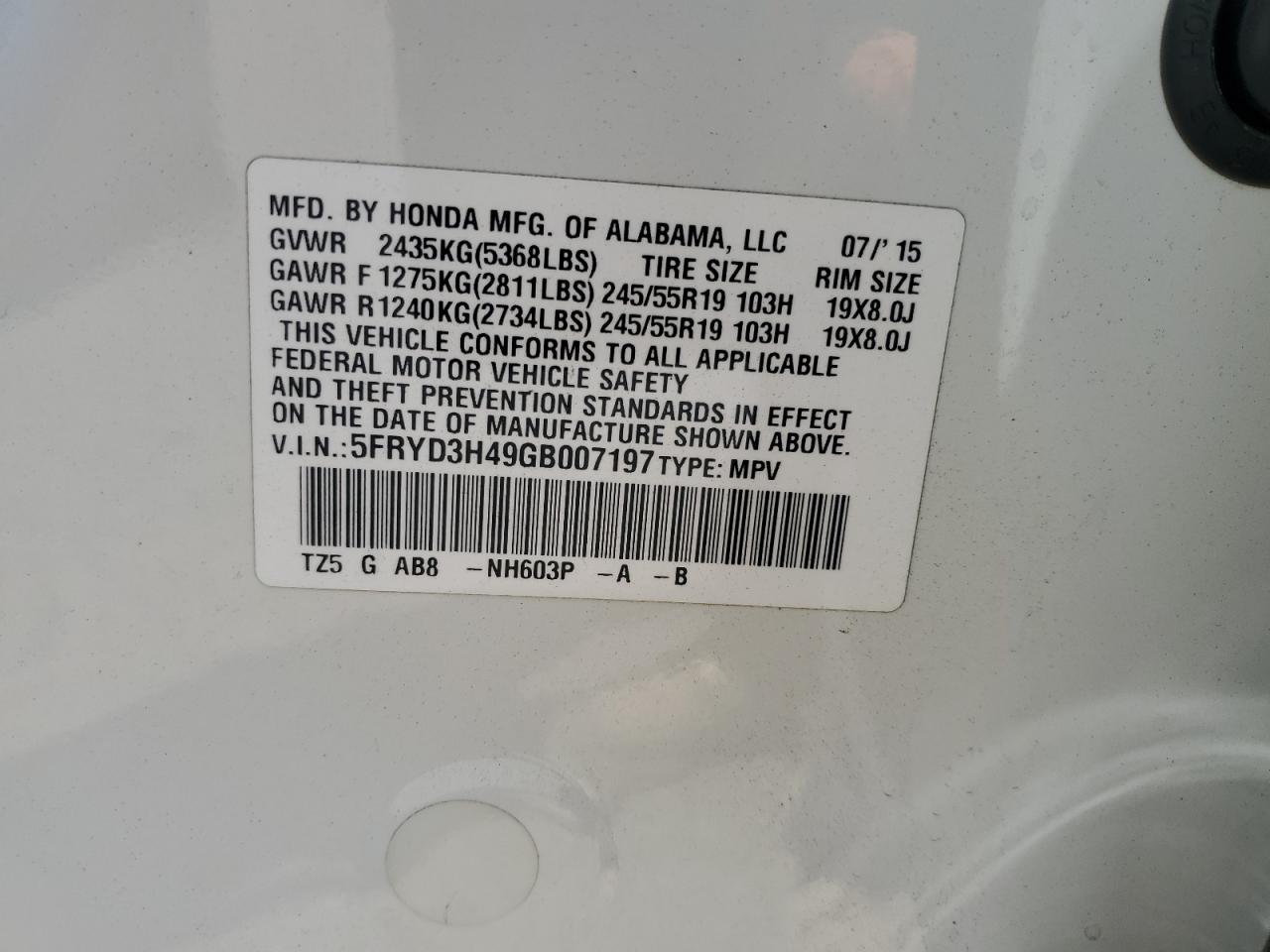 5FRYD3H49GB007197 2016 Acura Mdx Technology