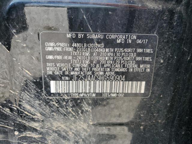 2017 Subaru Forester 2.5I VIN: JF2SJAAC9HG590904 Lot: 57141504