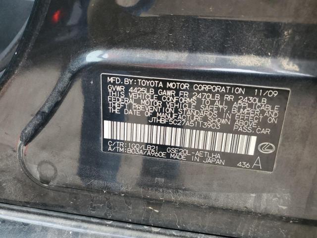 2010 Lexus Is 250 VIN: JTHBF5C27A5113903 Lot: 59337744