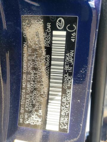 2013 Lexus Es 350 VIN: JTHBK1GG0D2078668 Lot: 57341084