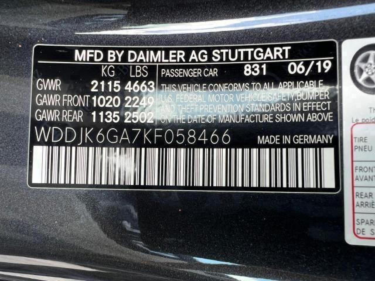 2019 Mercedes-Benz Sl 450 vin: WDDJK6GA7KF058466