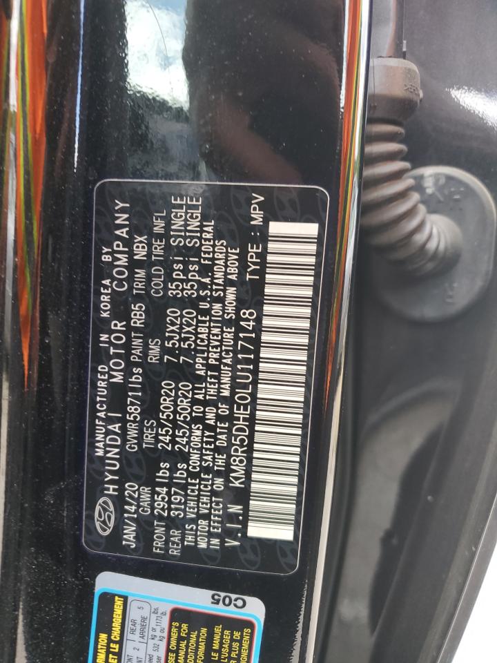 KM8R5DHE0LU117148 2020 Hyundai Palisade Limited