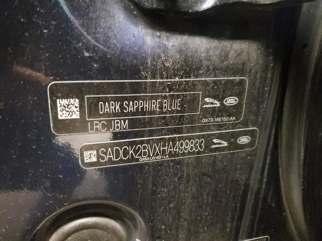 SADCK2BVXHA499833 2017 Jaguar F-Pace Prestige