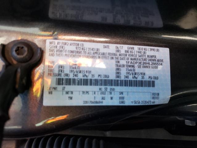 2017 Ford Focus S VIN: 1FADP3E26HL295534 Lot: 60927334