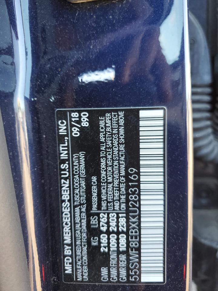 55SWF8EBXKU283169 2019 Mercedes-Benz C 300 4Matic