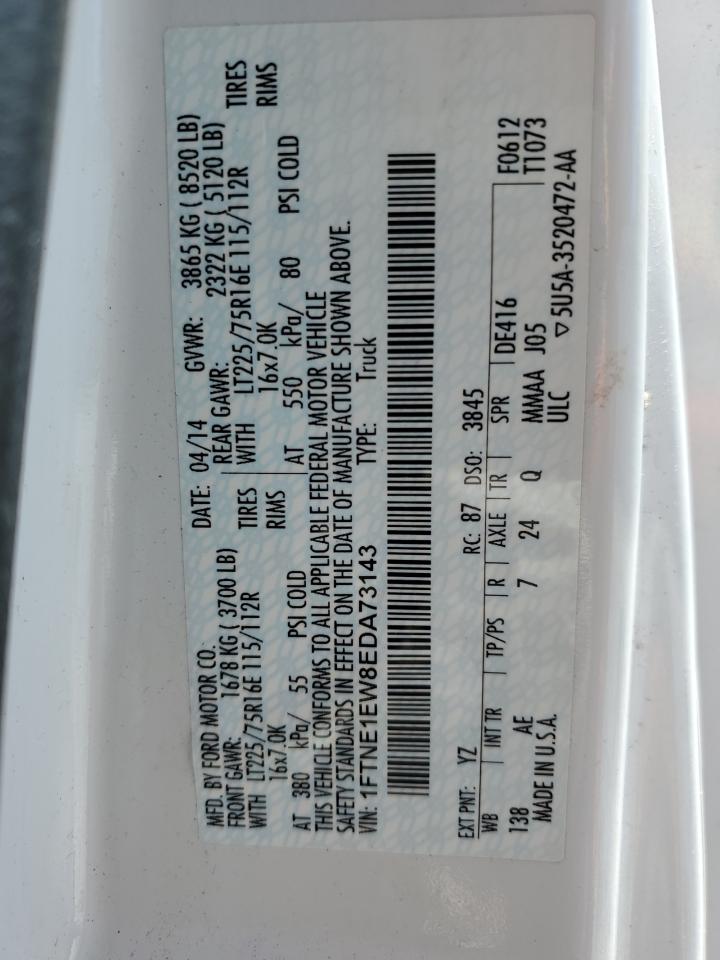 1FTNE1EW8EDA73143 2014 Ford Econoline E150 Van