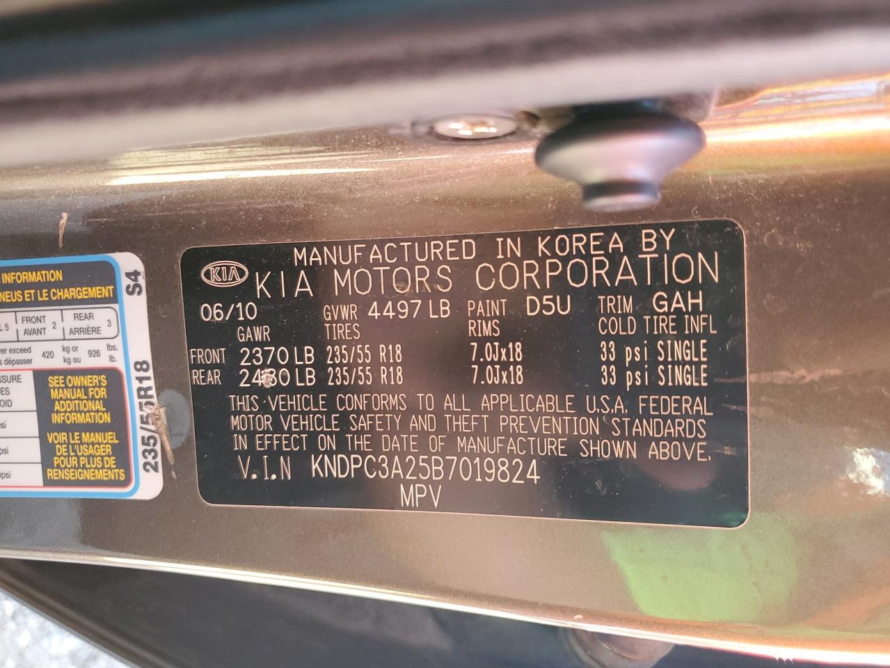 KNDPC3A25B7019824 2011 Kia Sportage Ex